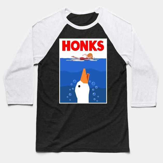 HONK Baseball T-Shirt by demonigote